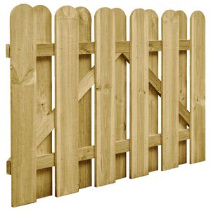 vidaXL Tuinpoort 100 x 75 cm Massief grenenhout Groen