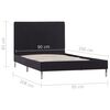 vidaXL Bedframe stof zwart 90x200 cm