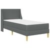 vidaXL Bedframe met matras Donkergrijs 90 x 200 cm Polyester