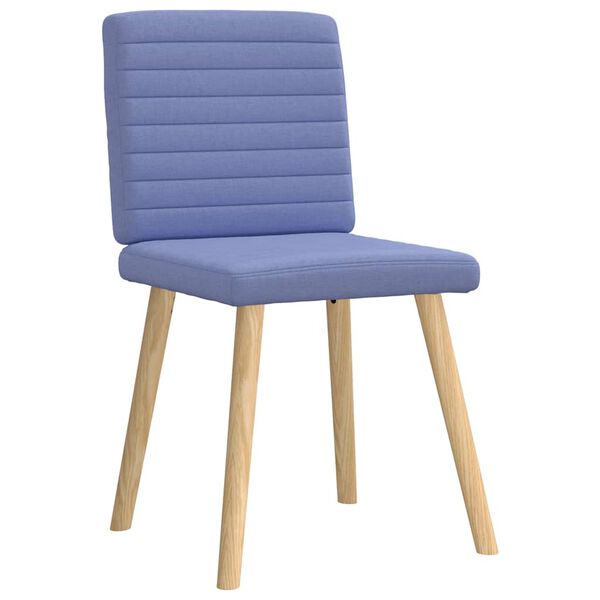 vidaXL Eetkamerstoelen 4 st stof jeansblauw