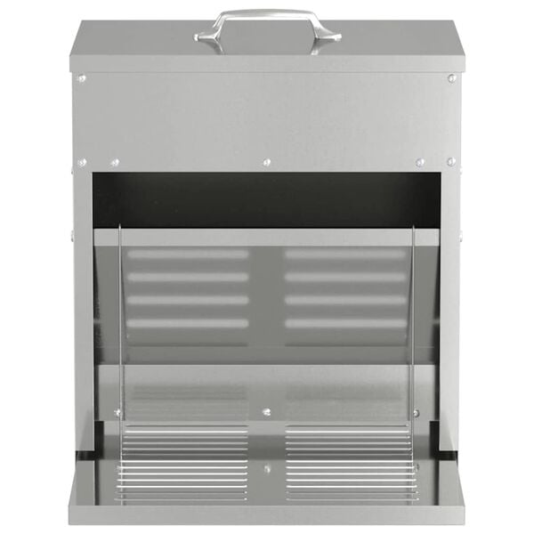 vidaXL Kippen Treadle Voeder Zilver 33 x 42 x 40 cm