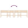 vidaXL Kinderhoogslaper met ladder 90x190 cm massief grenenhout