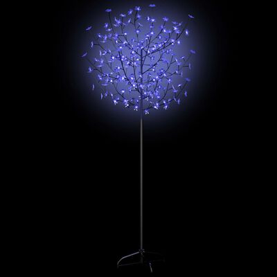 vidaXL Kerstboom 200 LED's blauw wit licht kersenbloesem 180 cm