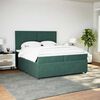 vidaXL Boxspring met matras fluweel donkergroen 200x200 cm