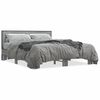 vidaXL Bedframe bewerkt hout metaal grijs sonoma eiken 150x200 cm