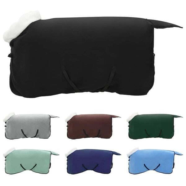 vidaXL Paardendeken Zwart 115 cm Polar fleece