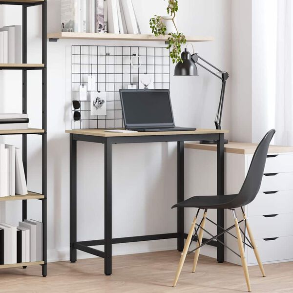 vidaXL Tafel Sonoma Eiken 100 x 50 x 76,5 cm Engineered hout en staal