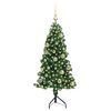 vidaXL Hoek Kunstkerstboom met 150 LED Groen 120 cm PVC en Metaal