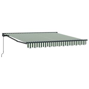 vidaXL Zijde Frame Groen en Wit 300 x 250 cm Polyester met PU-coating