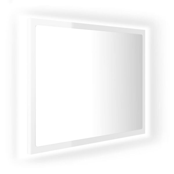 vidaXL Badkamerspiegel LED 60x8,5x37 cm acryl hoogglans wit