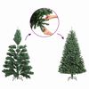 vidaXL Kunstkerstboom met LED -striplichten Groen 240 cm PVC en Metaal