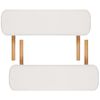vidaXL Inklapbare massagetafel 3 zones met houten frame (creme)