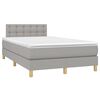 vidaXL Boxspring met matras stof lichtgrijs 120x200 cm
