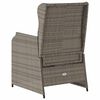 vidaXL Tuinstoelen 2 st verstelbaar met kussens poly rattan grijs