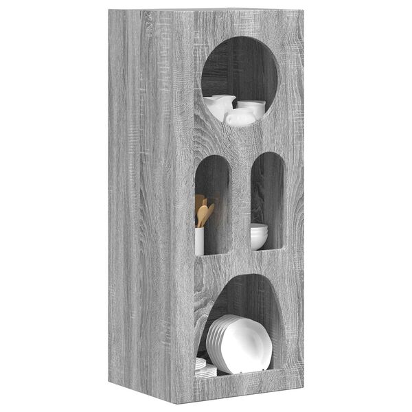 vidaXL Dressoir Grijs Sonoma 40 x 35 x 100,5 cm Bewerkt hout