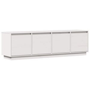 vidaXL Tv-meubel 156x37x45 cm massief grenenhout wit