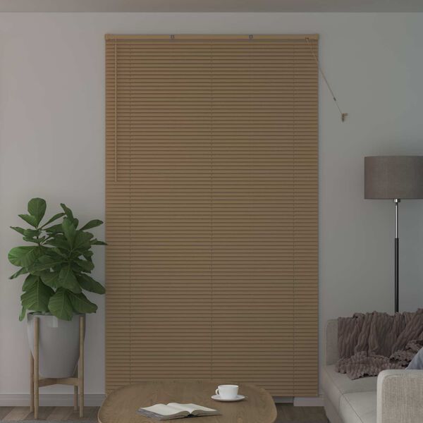 vidaXL Venetiaanse Blind Lichtbruin met Patroon 213 x 130 cm PVC