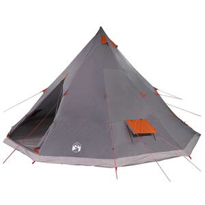 vidaXL Familie Tipi Tent met dak Grijs en Oranje 560 x 560 x 300 cm
