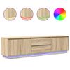 vidaXL Tv-meubel met LED-verlichting 193,5x41x50cm sonoma eikenkleurig