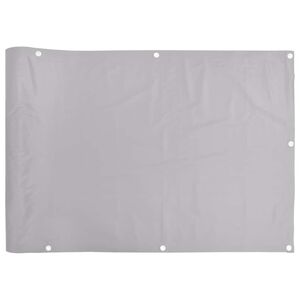 vidaXL Balkonscherm 500x90 cm PVC grijs