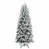 vidaXL Kunstkerstboom Wit 150 cm PVC en Plastic en Staal en PE