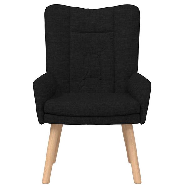vidaXL Fauteuil Zwart 63 x 67 x 94 cm Stof en multiplex