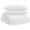 vidaXL Dekbed Set met kussen 3 pcs Wit Donsveertjes