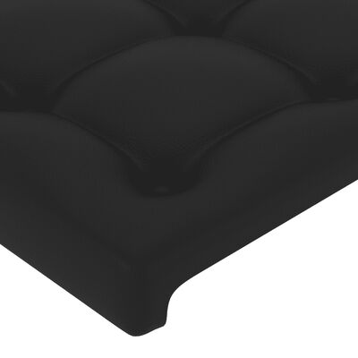 vidaXL Boxspring met matras kunstleer zwart 90x190 cm