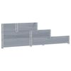 vidaXL Verhoogde plantenbak 3-laags 120x80 cm massief grenenhout grijs