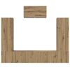 vidaXL Tv-meubelset Wandgemonteerd 7 pcs Artisan Eiken Bewerkt hout