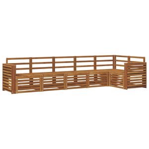 vidaXL Hoekbank Set 6 pcs Naturel Massief Acaciahout