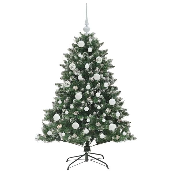 vidaXL Kunstkerstboom met 150 LED Groen 120 cm PVC en Plastic en Staal