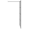 vidaXL Inloop Douche Wand Zwart 115 x 195 cm gehard glas