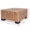 vidaXL Salontafel natuurlijk rattan 45x45x30 cm