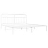 vidaXL Bedframe met hoofdbord metaal wit 200x200 cm