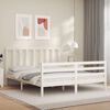 vidaXL Bedframe zonder matras massief grenenhout wit 160x200 cm