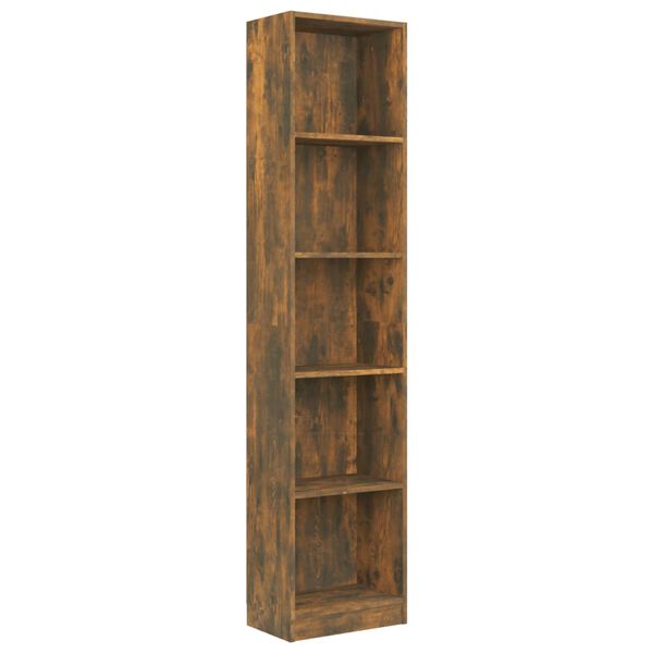 vidaXL Boekenkast 40x24x175 cm bewerkt hout gerookt eikenkleurig