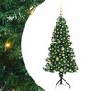 vidaXL Hoek Kunstkerstboom met 150 LED Groen 150 cm PVC en Metaal