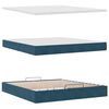 vidaXL Ottoman bed met matras en LED's 160x200cm fluweel donkerblauw