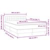 vidaXL Boxspring met matras fluweel zwart 160x210 cm