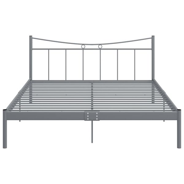 vidaXL Bedframe metaal grijs 160x200 cm