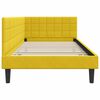 vidaXL Hoekbedframe met hoofdeinde Geel 90 cm x 190 cm Fluweel