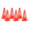 vidaXL Voetbalpionnen 6 st stapelbaar 13x13x22,5 cm oranje
