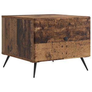 vidaXL Salontafel met lade Oud hout 49 x 50 x 40 cm Bewerkt hout