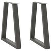 vidaXL Eettafelpoten 2 st V-vormig 50x(72-73,3) cm staal antraciet