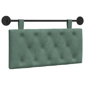 vidaXL Hangend hoofdbord Met LED-verlichting Zeegroen Fluweel