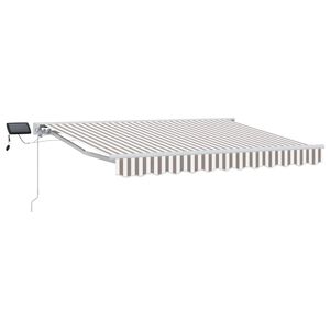 vidaXL Handmatige Luifelhouder met LED's 4,5 &times; 3,5 m