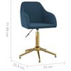 vidaXL Eetkamerstoelen draaibaar 2 st fluweel blauw