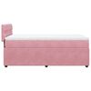 vidaXL Boxspring met matras fluweel roze 90x190 cm