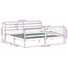 vidaXL Bedframe met hoofdeinde zonder matras 200x200 cm wit